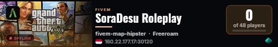 SoraDesu Roleplay live status badge
