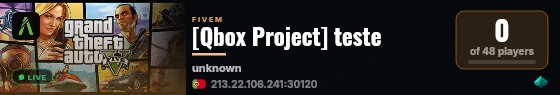 [Qbox Project] teste live status badge