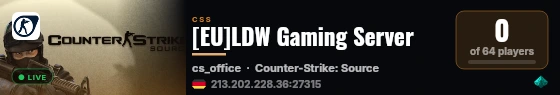 [EU]LDW Gaming Server live status badge