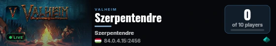 Szerpentendre live status badge