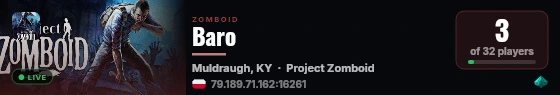 Baro live status badge