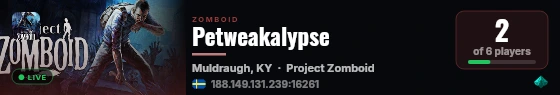 Petweakalypse live status badge