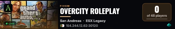 OVERCITY ROLEPLAY live status badge