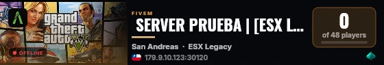  SERVER PRUEBA | [ESX Legacy] live status badge