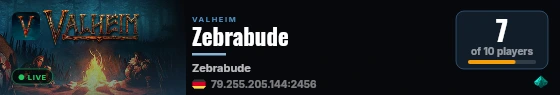 Zebrabude live status badge
