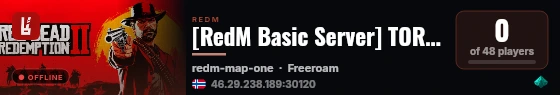 [RedM Basic Server] TORIES Test live status badge
