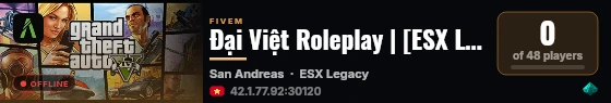 Đại Việt Roleplay | [ESX Legacy] live status badge