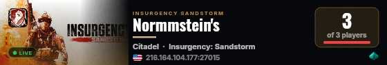 Normmstein's live status badge