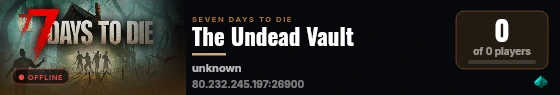 The Undead Vault live status badge