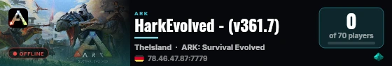 HarkEvolved - (v361.7) live status badge