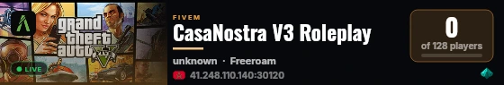 CasaNostra V3 Roleplay live status badge