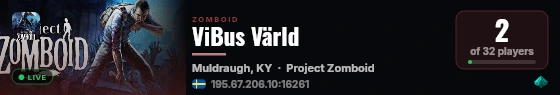 ViBus Värld live status badge