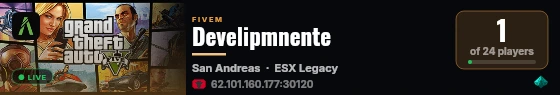 Develipmnente live status badge