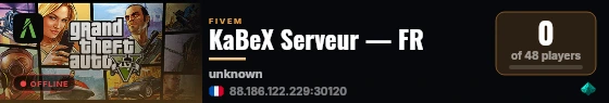 KaBeX Serveur — FR live status badge