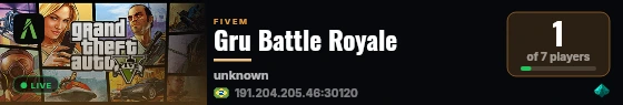 Gru Battle Royale live status badge