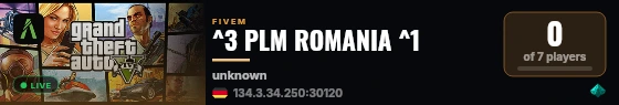 ^3 PLM ROMANIA ^1 live status badge