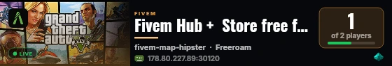 Fivem Hub +  Store free files Season 8 live status badge
