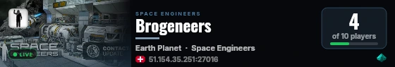 Brogeneers live status badge