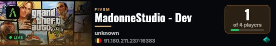 MadonneStudio - Dev live status badge