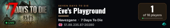Eve's Playground live status badge