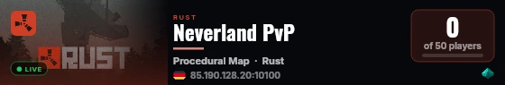 Neverland PvP live status badge