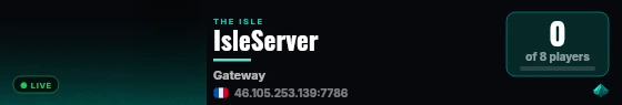 IsleServer live status badge