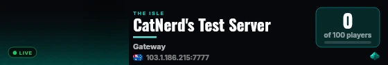 CatNerd's Test Server live status badge
