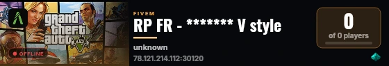 RP FR - ******* V style live status badge