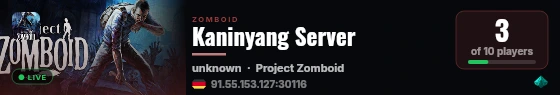 Kaninyang Server live status badge