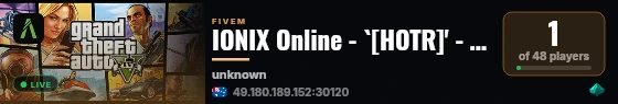 IONIX Online - `[HOTR]' - The Heart Of The Realm! live status badge