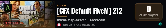 [CFX Default FiveM] 212 live status badge