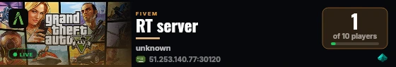 RT server live status badge