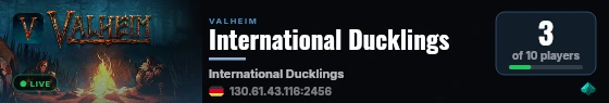 International Ducklings live status badge
