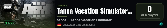 Tanoa Vacation Simulator *Vibe Edition* live status badge