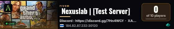  Nexuslab | [Test Server] live status badge