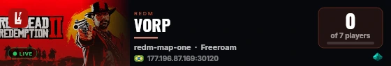 VORP live status badge