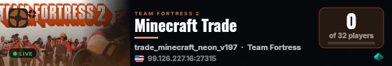Minecraft Trade live status badge