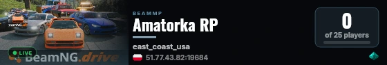 Amatorka RP live status badge