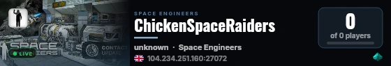 ChickenSpaceRaiders live status badge