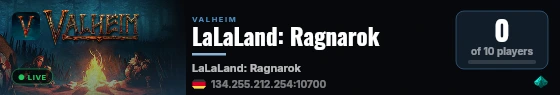 LaLaLand: Ragnarok live status badge
