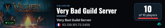 Very Bad Guild Server live status badge