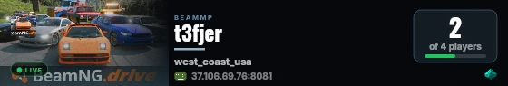 t3fjer live status badge