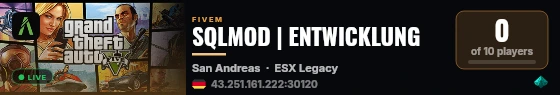 SQLMOD | ENTWICKLUNG live status badge