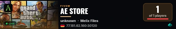 AE STORE live status badge