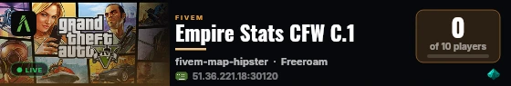 Empire Stats CFW C.1 live status badge