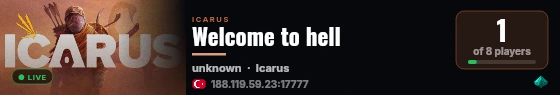 Welcome to hell live status badge