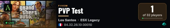 PVP Test live status badge