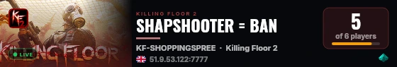 SHAPSHOOTER = BAN live status badge