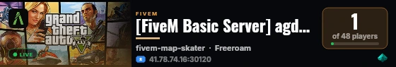 [FiveM Basic Server] agdhigte test live status badge