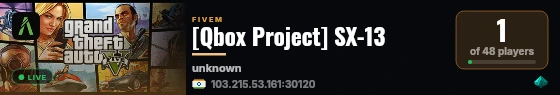[Qbox Project] SX-13 live status badge